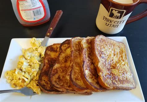 Homemade French Toast And Scrambled Eggs Rfood