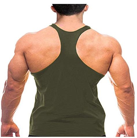 Buy The Blazze Men S Blank Stringer Y Back Bodybuilding Gym Tank Tops