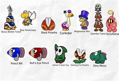 Paper Mario The Glittering Stars Circus Enemies By Lucydrawer11 On