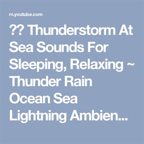 ⚡️ Thunderstorm At Sea Sounds For Sleeping Relaxing Thunder Rain