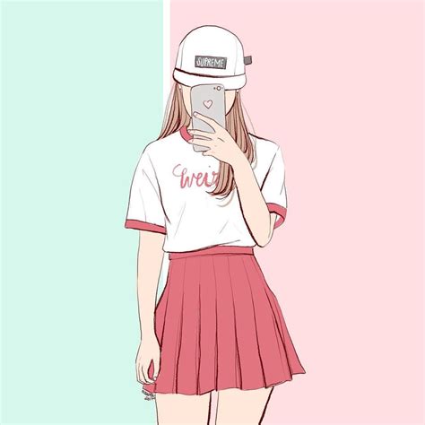 Explore quality beauty fashion pictures, illustrations from top photographers. Selfie Generation K-fashion | Fashion Illustration by ...