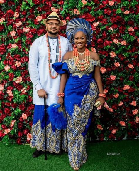 The Niger Deltabenin Traditional Wedding Couple Set Urhobo Etsy