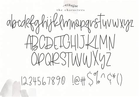 Handwriting Font Alphabet
