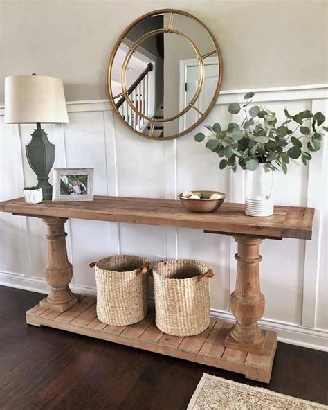 How To Build A Diy Farmhouse Entryway Console Table Thediyplan Vlrengbr