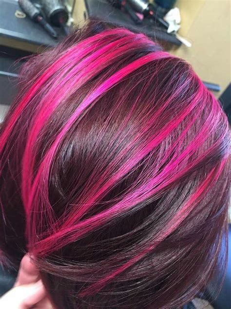 26 Violet Pink Magenta Peekaboo Highlights Styleoholic Magenta Hair