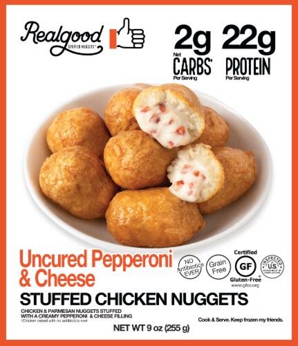 The Real Good Food Company Uncured Pepperoni And Cheese Stuffed Chicken Nuggets 9 Oz Kroger