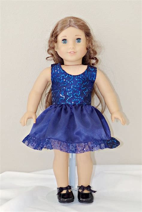pretty blue dress for your american girl doll handmade for 18 etsy pretty blue dress