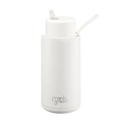 Frank Green Ultimate Ceramic Reusable Bottle With Straw 1l 34oz Cloud Bunnings Australia