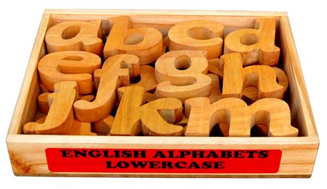 English Alphabet Lowercase In Wooden Box Educational Supplies