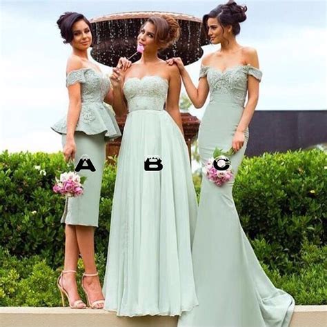Dress wedding lace crochet vintage prairie laura ashley little women 70s 60s m. 2017 Best Mint Green Bridesmaid Dresses Short Long Wedding ...
