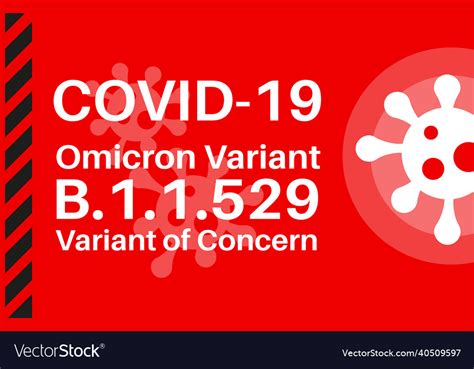 Covid19 19 Omicron B11529 Sars Cov 2 Variant Vector Image