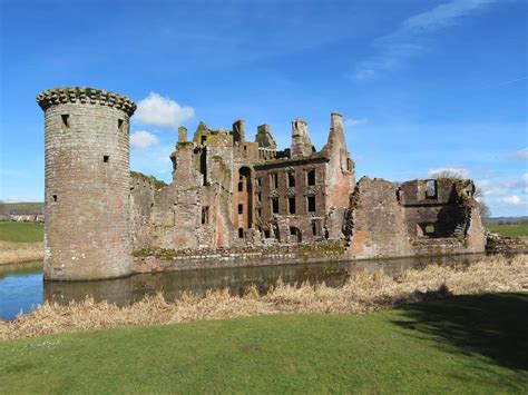 Caerlaverock Castle Viewed From The Moat Scottish English Medieval