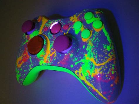 Neon Paint Ball Custom Xbox 360 Controller By Promodz By