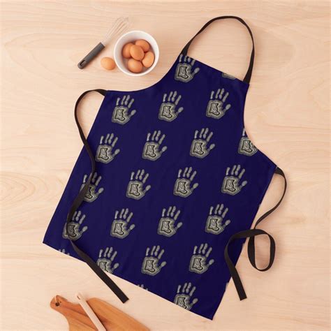 Wavy One A Squiggly Lined Outline Of A Hand Waving Apron By Lalienart