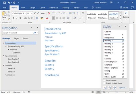 Creating Powerpoint Outlines In Microsoft Word 365 For Windows