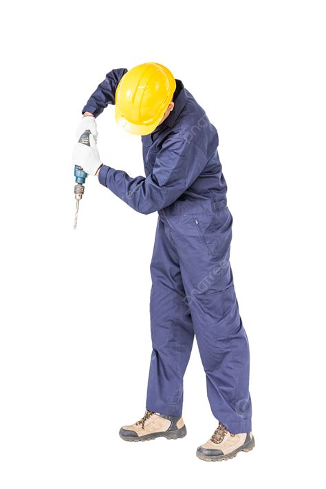 A Uniformed Handyman Standing Proudly With His Trusty, Repairman, Work