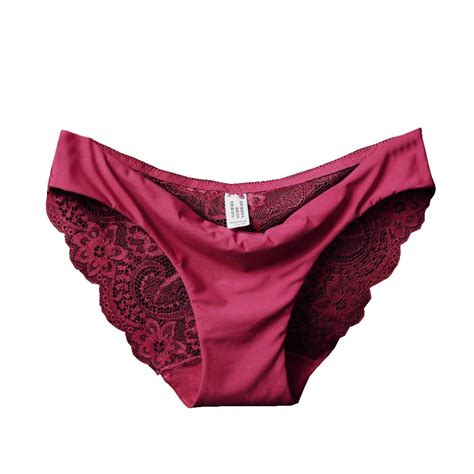 Free Ostrich Seamless Low Rise Womens Sexy Lace Lady Panties Seamless Cotton Breathable Hollow