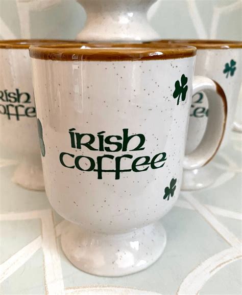 Irish Coffee Mugs Set Of 4 1970s Retro Stoneware Etsy