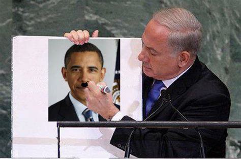 Oct 9, 2013, 12:51 am |. obama | Netanyahu's Cartoon Bomb | Know Your Meme