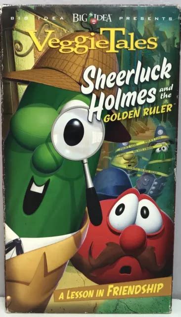 VEGGIETALES SHEERLUCK HOLMES And The Golden Ruler VHS Video Tape