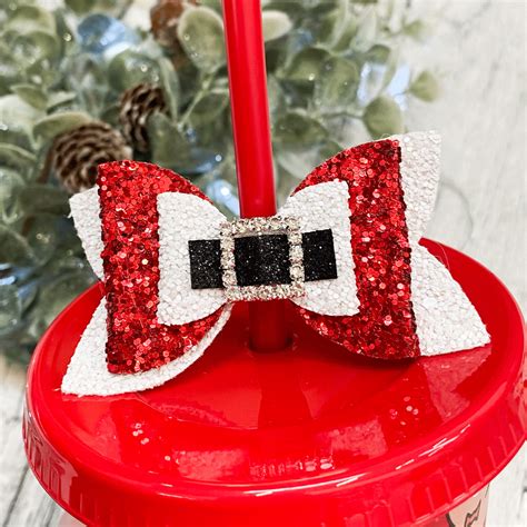 Christmas Straw Topper Mrs Clause Sparkle Craft Vinyl