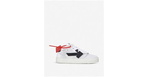 Off White Co Virgil Abloh Off Court Arrow Patch Suede And Canvas Low