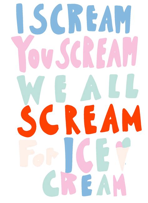 I Scream You Scream We All Scream For Ice Cream Barbsiegraphy Sticker