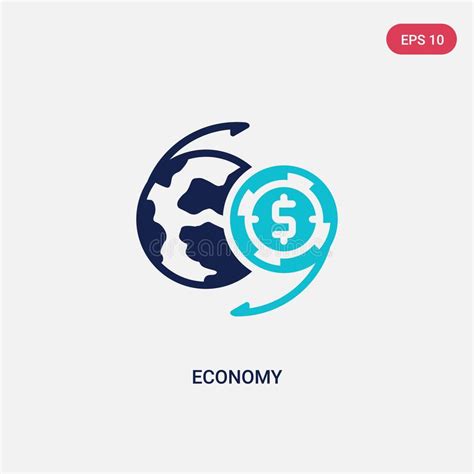 Two Color Economy Vector Icon From Digital Economy Concept Isolated