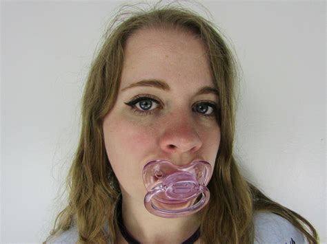 Pink Translucent Adult Pacifier Soother Dummy From The Dotty Diaper