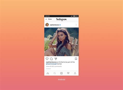 Free Instagram Feed Screen UI Mockup 2017 - Good Mockups
