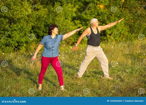 Beautiful Couple Is Doing Gymnastics Stock Image Image Of Adult