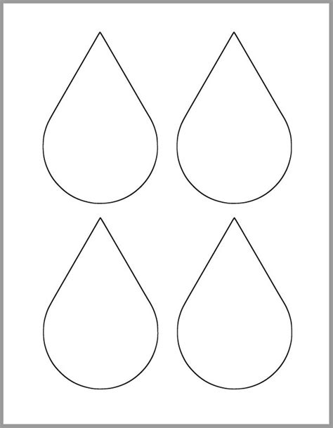 Printable Cut Out Raindrop Template Printable Word Searches