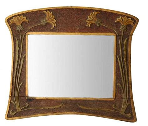 Antique Carved Art Nouveau Frame With Mirror