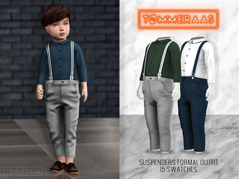 Suspenders Formal Outfit 13 TØmmeraas Sims 4 Toddler Clothes