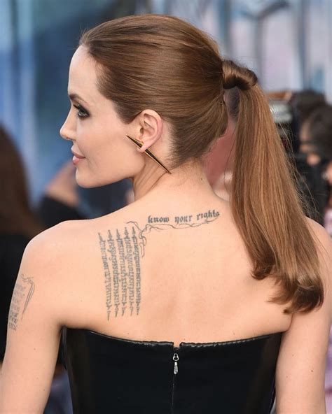 21 Exquisite Angelina Jolie Tattoos With Meanings 2021 From Old Designs To The New Cover Ups