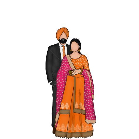 Punjabi Couple Punjabi Man Punjabi Cote Punjabi Wedding Png