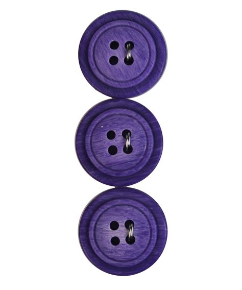 La Mode Purple 34 19mm Buttons 3 Piece 4 Hole Spectrum Cool 4537