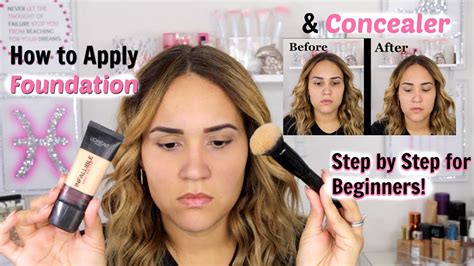 Watch how to apply foundation the right way. How to Apply Foundation & Concealer/ Step by Step for ...