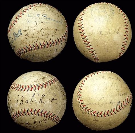 Babe Ruth Lou Gehrig Signed Baseballs