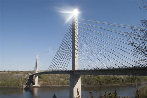Penobscot Narrows Bridge And Observatory Stock Image Image Of