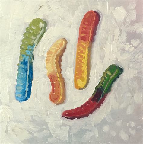 Gummy Worms What Candy Should I Paint Next Oil On Primed Wood Panel