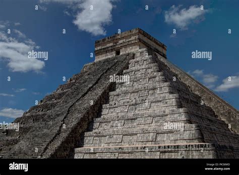 Chichen Itza Mayan Temple In Mexico Stone Architectural Ancient Wonder