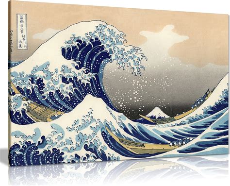 Katsushika Hokusai The Great Wave Off Kanagawa Canvas Art Print 30x20