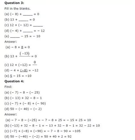 Ncert Solutions For Class 6 Maths Chapter 6 Integers Exercise 6 3 Ncertsolutionsforclass6maths
