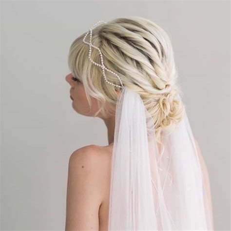 Amelia Draped Crystal Wedding Veil Sash And Veil Artisan Veil Maker