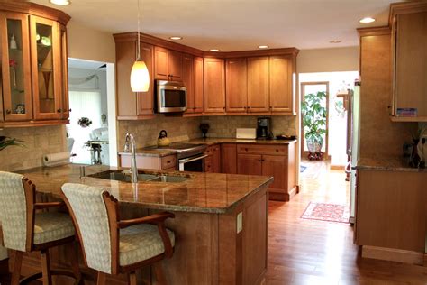 L good flow in your kitchen handles everything regardless of whether the space is small, medium or large, the l shaped layout can be designed with both contemporary and traditional cabinets and is. View of whole kitchen featuring peninsula, l-shaped corner ...