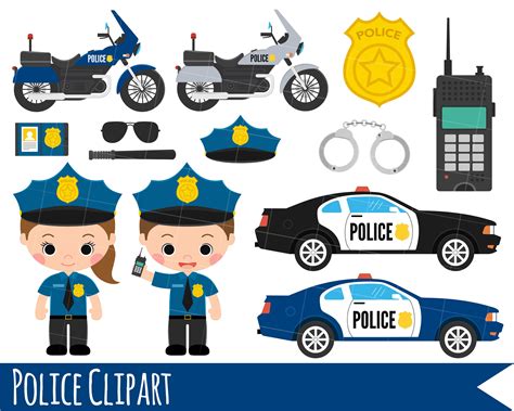 Little Police Clip Art Police Clipart Police Graphics Handcuffs Police