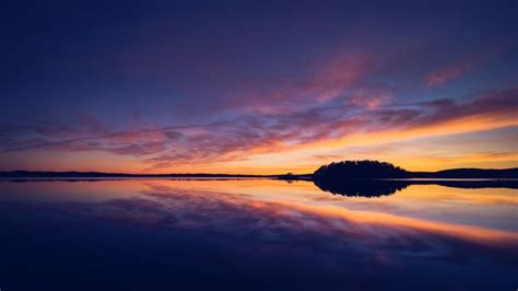 Sunset Wallpaper 4k Evening Dusk 5k Lake Sweden