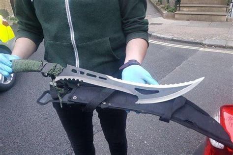 horrifying machete seized after police chase through kennington london evening standard