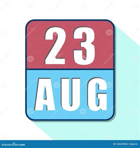 August 23rd Day 23 Of Monthsimple Calendar Icon On White Background